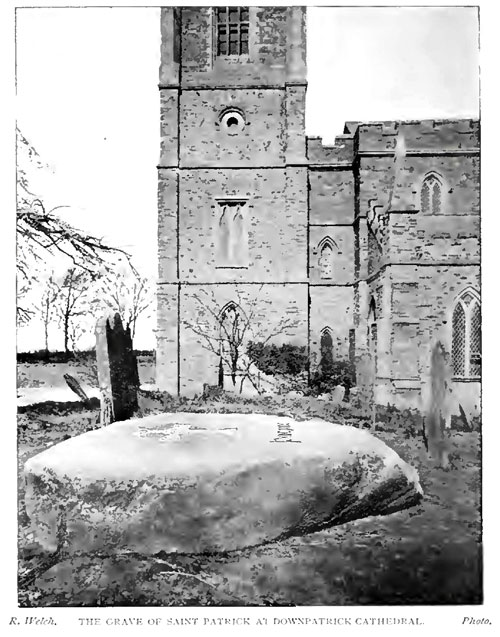 THE GRAVE OF SAINT PATRICK AT DOWNPATRICK CATHEDRAL