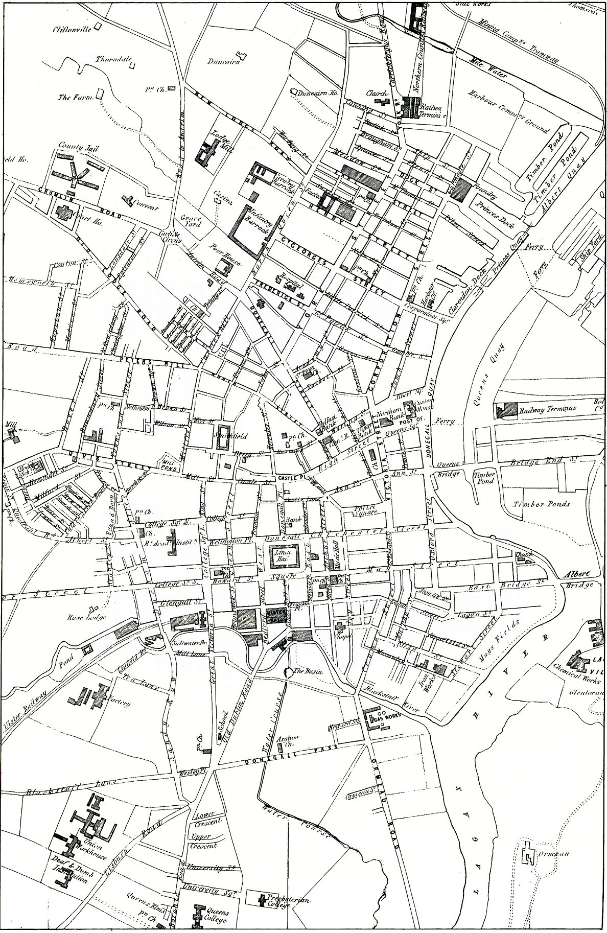 Map of Belfast c1861